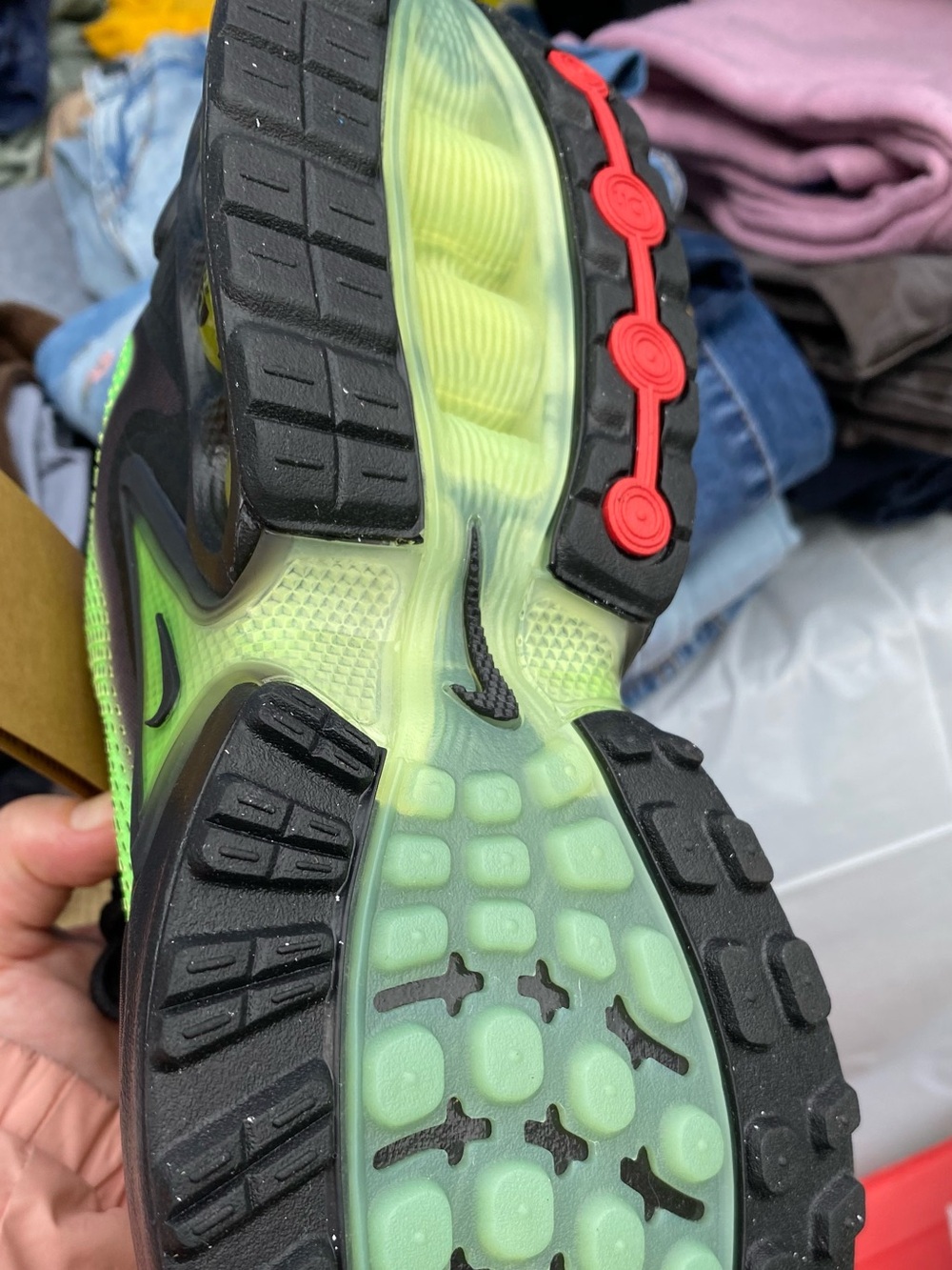 Nike Neon Green and Black Running Shoe - Picture 2 of 3